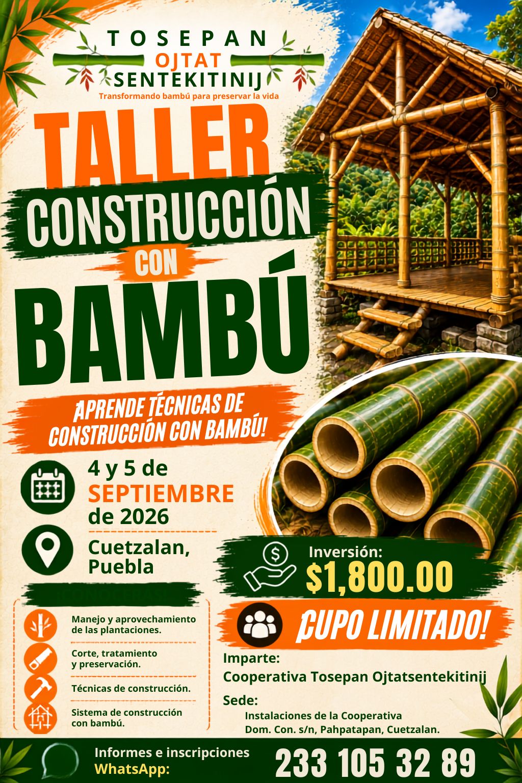 Taller Construcción con Bambú